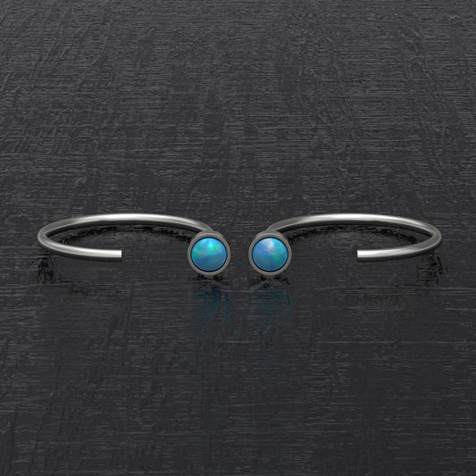 Titanium Open Hoop Earrings Implant Grade - TitaniumFashion