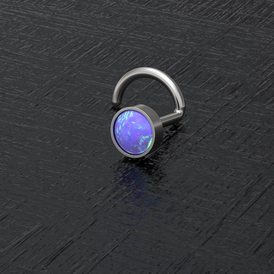Opal Nose Stud Ring Titanium - TitaniumFashion