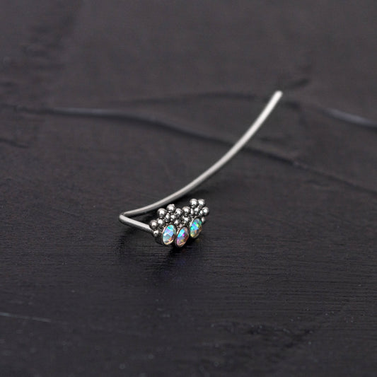 CZ Climbing Ear Cuff Earrings Surgical Steel - TitaniumFashion