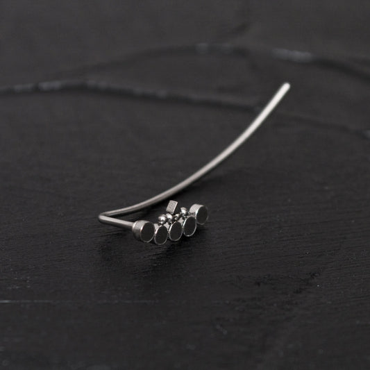 Surgical Steel Ear Crawler - TitaniumFashion