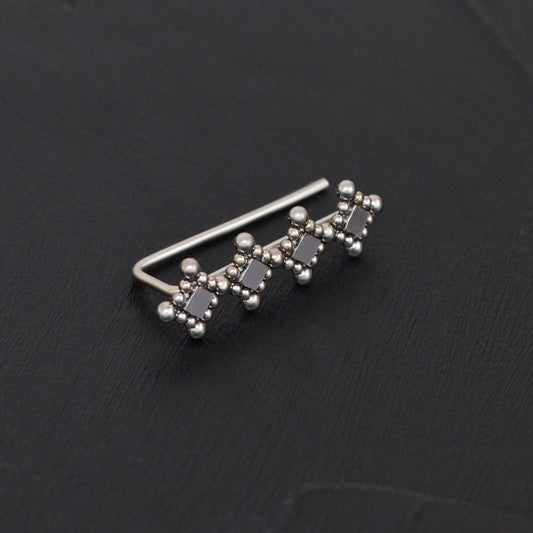 Up The Ear Earrings Surgical Steel - TitaniumFashion