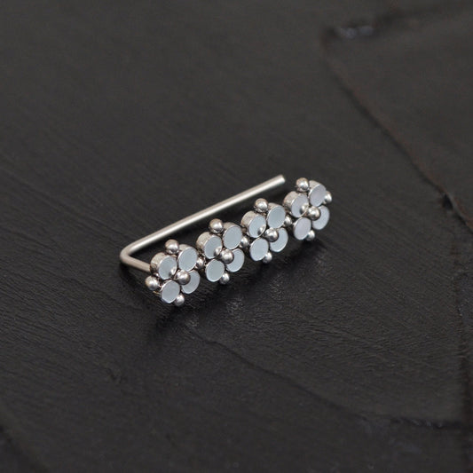 Ear Climber Earrings Surgical Steel - TitaniumFashion