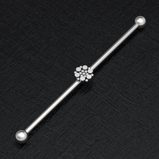 Surgical Steel Industrial Barbell 14g - TitaniumFashion