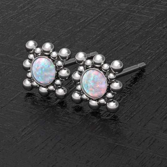 Surgical Steel Tiny Stud Earrings - TitaniumFashion