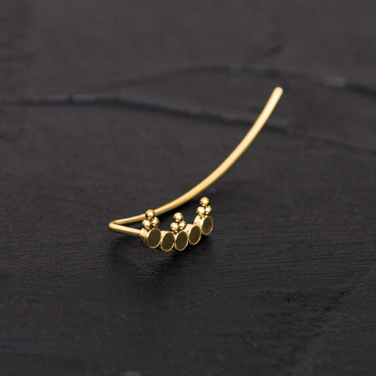 Up The Ear Earrings Surgical Steel - TitaniumFashion