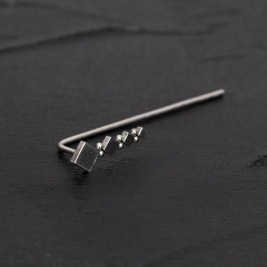 Ear Pin Earrings Surgical Steel - TitaniumFashion