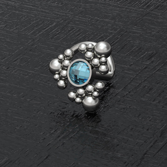 CZ Nose Stud Titanium - TitaniumFashion