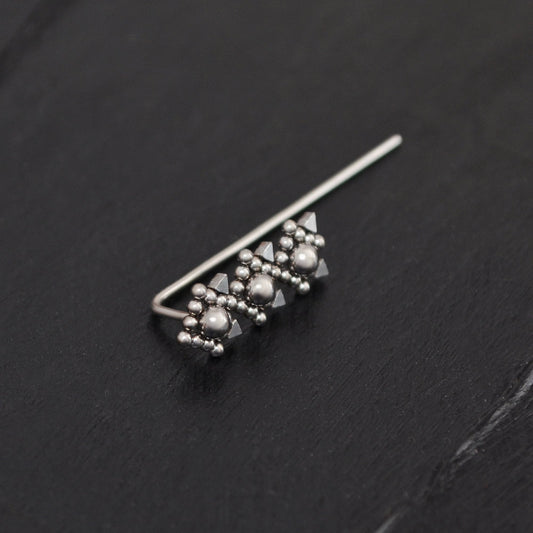 Surgical Steel Ear Crawler - TitaniumFashion