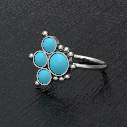 Turquoise Nose Jewelry Titanium - TitaniumFashion