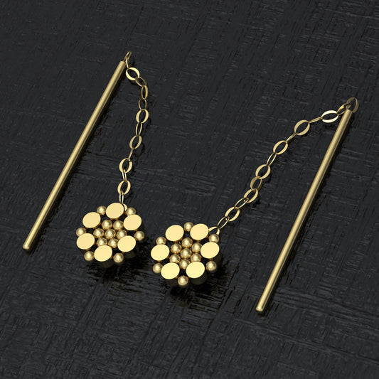 Dangle Chain Earrings Surgical Steel - TitaniumFashion