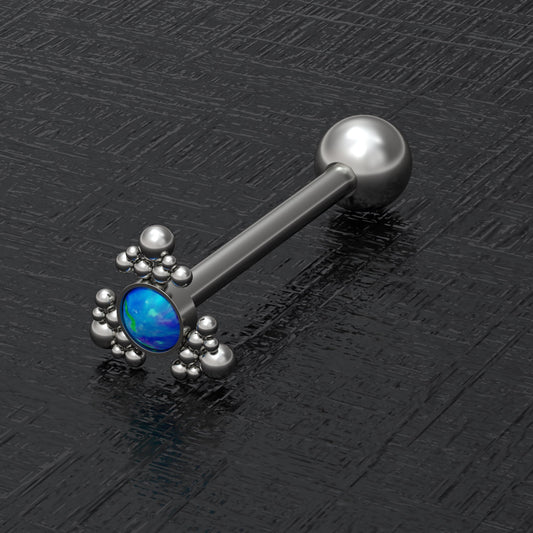 Opal Tongue Bar Titanium - TitaniumFashion