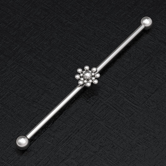 Surgical Steel Industrial Barbell 14g - TitaniumFashion
