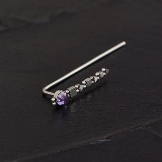 CZ Climbing Ear Cuff Earrings Surgical Steel - TitaniumFashion