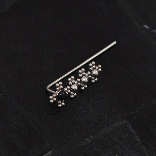 Up The Ear Earrings Surgical Steel - TitaniumFashion