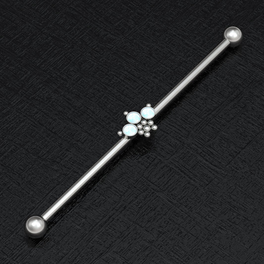 Opal Industrial Piercing Jewelry Titanium - TitaniumFashion