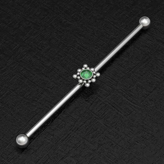 CZ Industrial Piercing Jewelry Titanium - TitaniumFashion