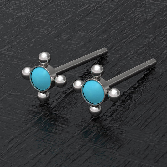 Small Stud Earrings Surgical Steel - TitaniumFashion
