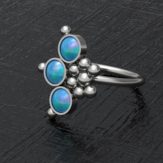 Opal Nose Jewelry Titanium - TitaniumFashion