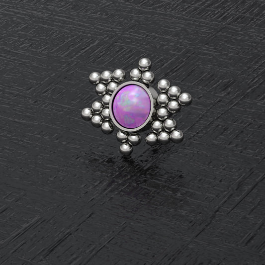 Opal Nose Stud Titanium - TitaniumFashion