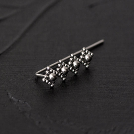 Climbing Ear Cuff Earrings Surgical Steel - TitaniumFashion