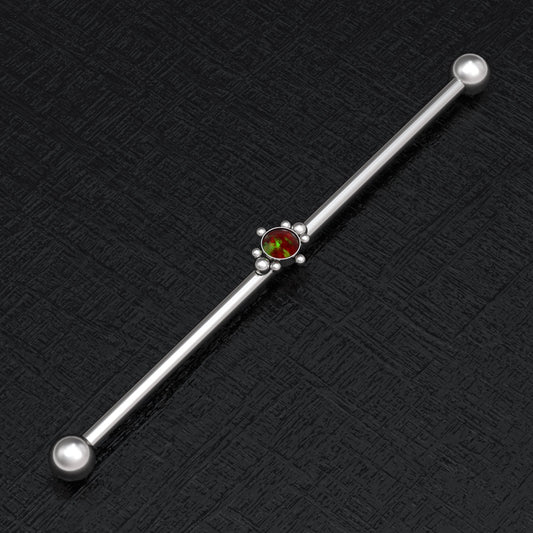 Surgical Steel Industrial Barbell 14g - TitaniumFashion