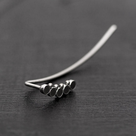 Ear Pin Earrings Surgical Steel - TitaniumFashion