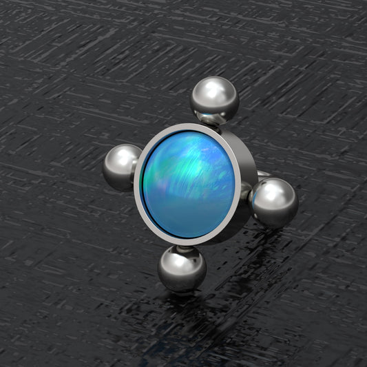 Opal Nose Stud Titanium - TitaniumFashion