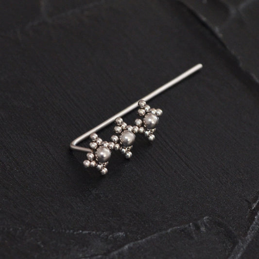 Up The Ear Earrings Surgical Steel - TitaniumFashion