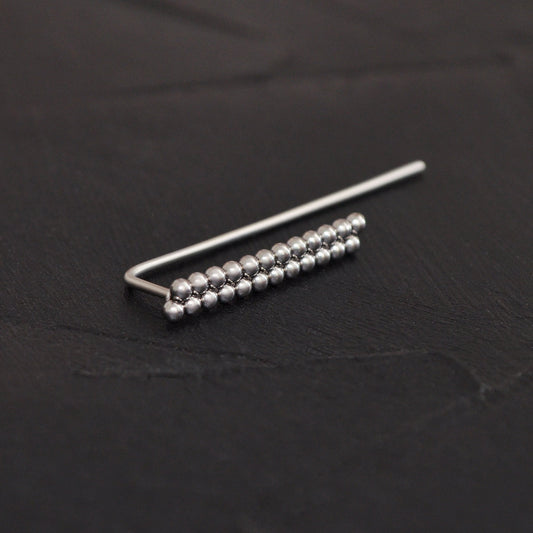 Ear Climber Earrings Surgical Steel - TitaniumFashion