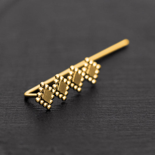 Climbing Earrings Surgical Steel - TitaniumFashion