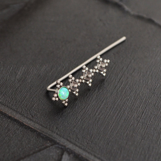 Up The Ear Earrings Surgical Steel - TitaniumFashion