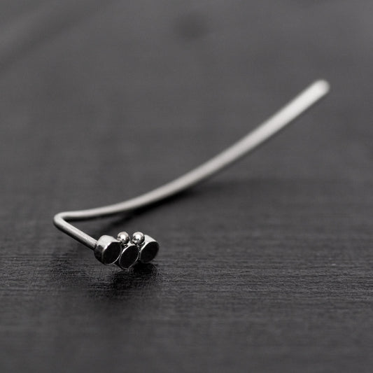 Surgical Steel Ear Crawler - TitaniumFashion