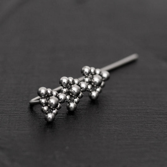 Surgical Steel Ear Crawler - TitaniumFashion