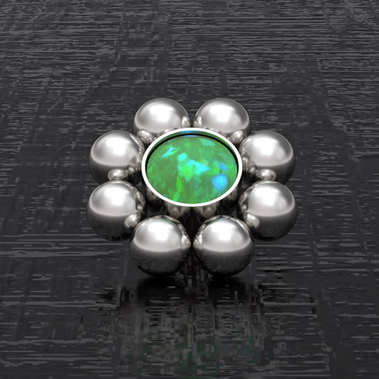 Internally Threaded Dermal Top Surgical Steel - TitaniumFashion