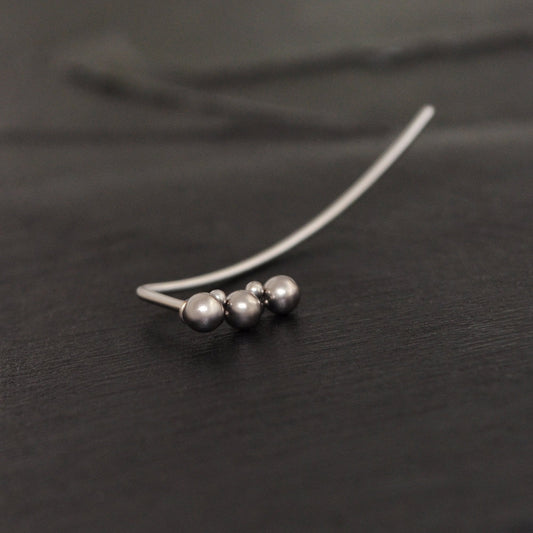 Ear Climber Earrings Surgical Steel - TitaniumFashion