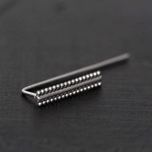 Ear Pin Earrings Surgical Steel - TitaniumFashion