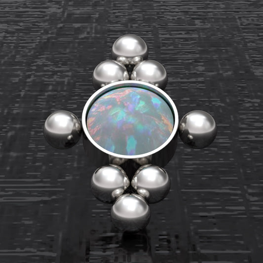 Opal Dermal Jewelry Surgical Steel - TitaniumFashion