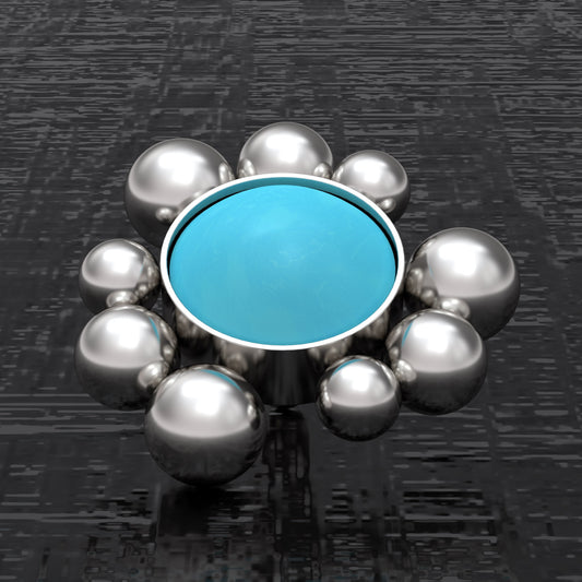 Internally Threaded Dermal Top Surgical Steel - TitaniumFashion