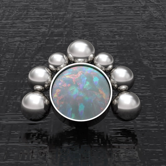 Opal Dermal Piercing Surgical Steel - TitaniumFashion
