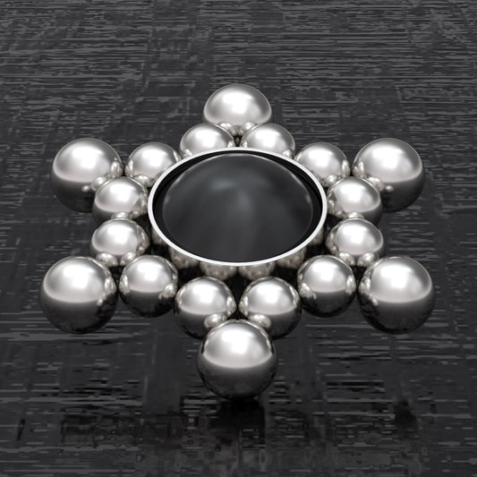 Surgical Steel Dermal Piercing Onyx - TitaniumFashion