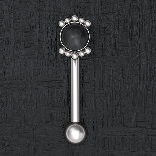 Surgical Steel VCH Piercing Jewelry Onyx - TitaniumFashion