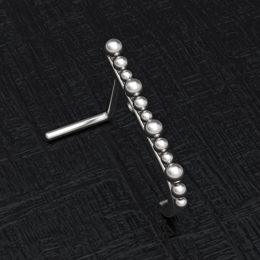 Nose Hoop With Stud Surgical Steel - TitaniumFashion