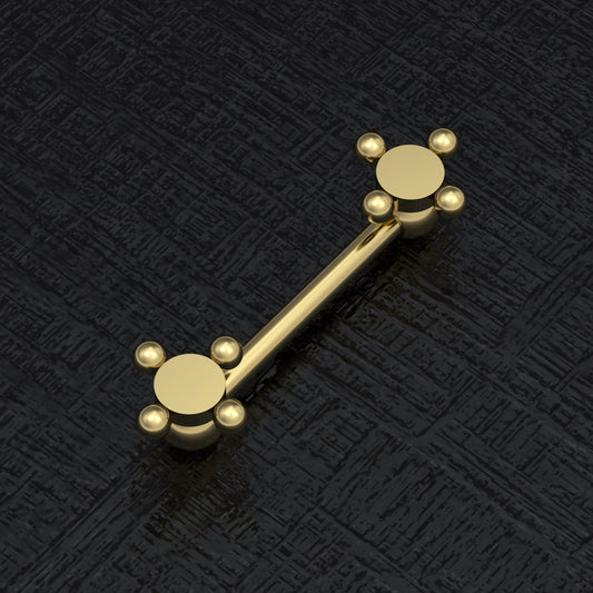 Nipple Ring Barbell Surgical Steel - TitaniumFashion