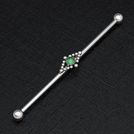 CZ Industrial Jewelry Surgical Steel - TitaniumFashion