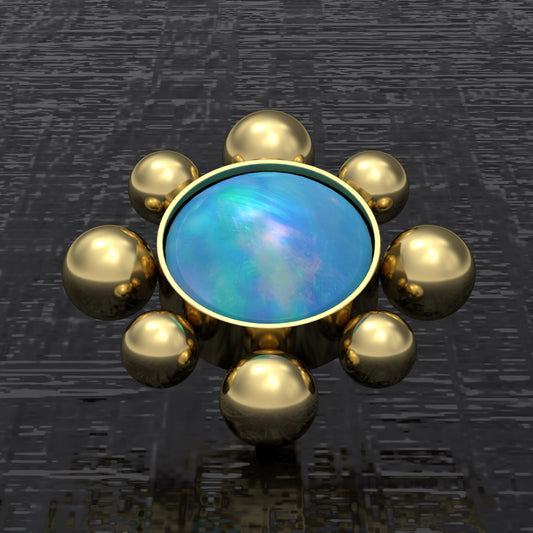 Opal Dermal Jewelry Surgical Steel - TitaniumFashion