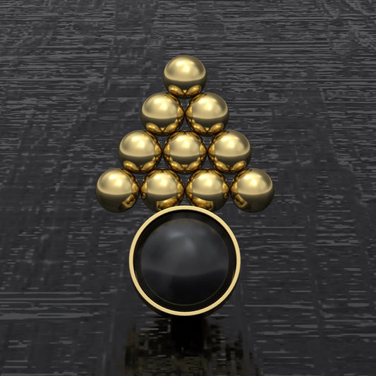 Surgical Steel Dermal Jewelry Onyx - TitaniumFashion