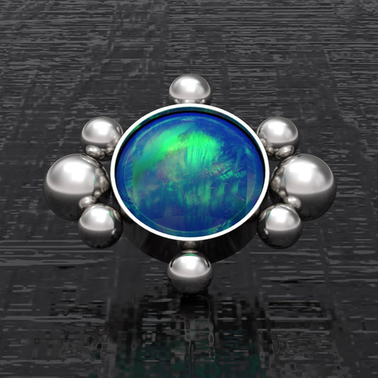 Opal Dermal Jewelry Surgical Steel - TitaniumFashion