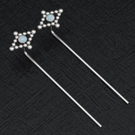 Opal Dangle Earrings - TitaniumFashion