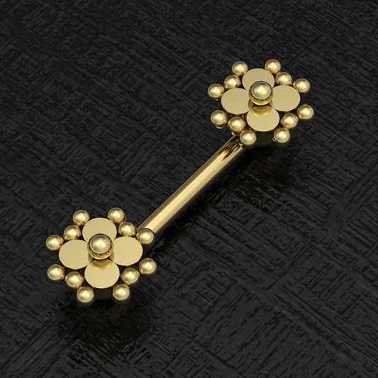 Nipple Ring Barbell Surgical Steel - TitaniumFashion