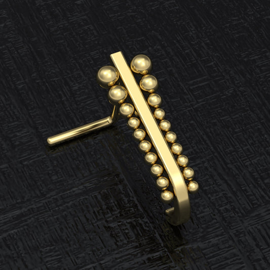 Nose Hoop With Stud Surgical Steel - TitaniumFashion